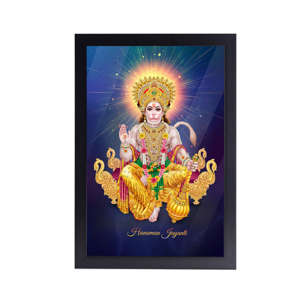 Hanuman Ji Blessings Acrylic Art Print with Frame