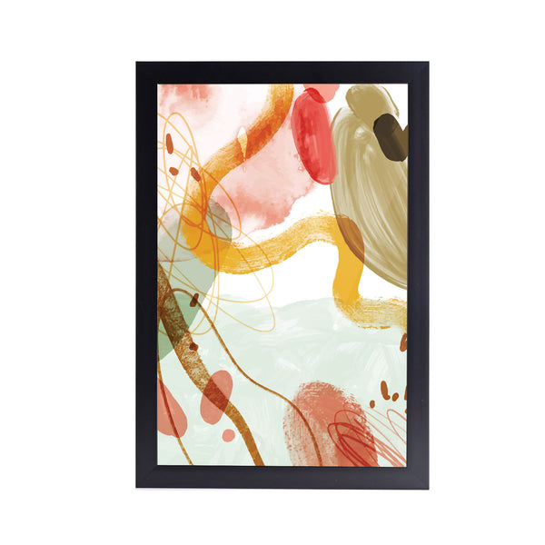 Colorful Paint Acrylic Art Print with Frame