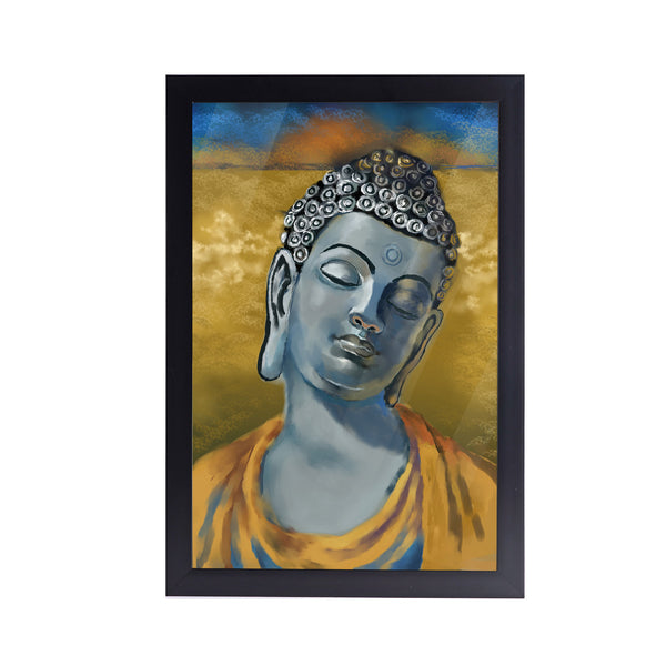 Mahavir Gautam Buddha Acrylic Art Print with Frame