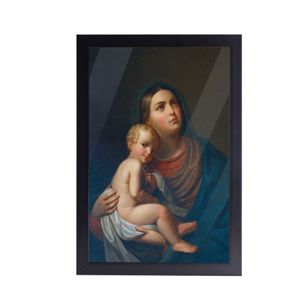 Blessed Mother Mary Acrylic Art Print with Frame