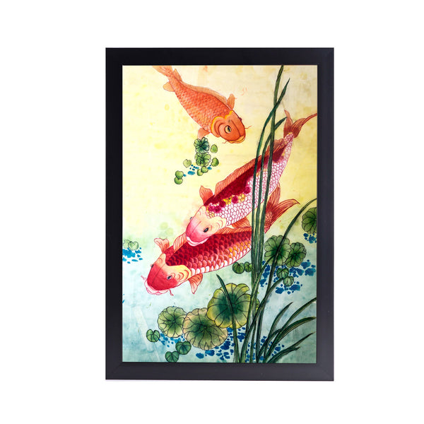 Red Water Fish Acrylic Art Print with Frame