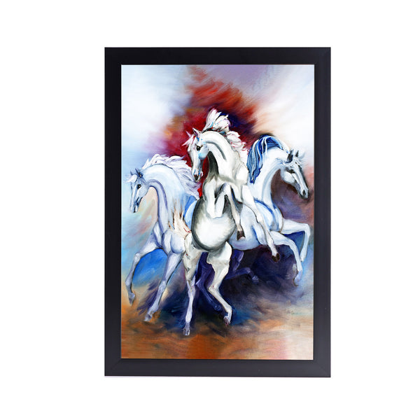 Horse  Jumping Acrylic Art Print with Frame