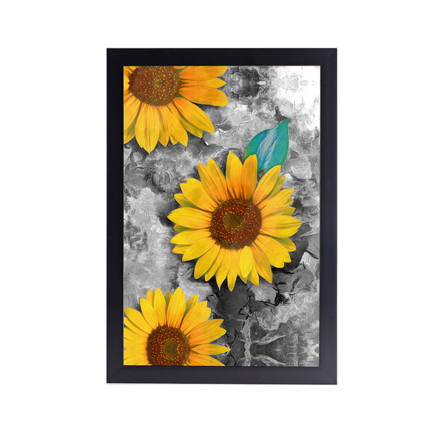 Sun Flower Blossom Acrylic Art Print with Frame