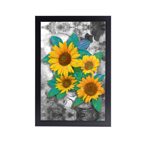 Blossom Sun Flower Acrylic Art Print with Frame