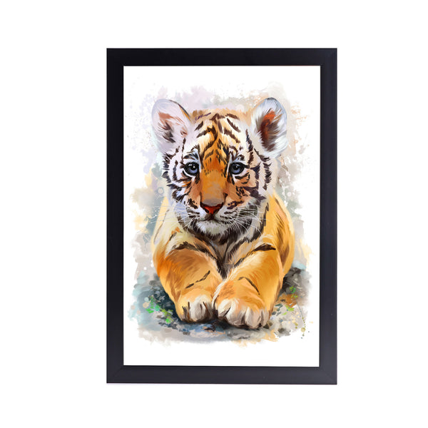 Little Tiger Baby Acrylic Art Print with Frame