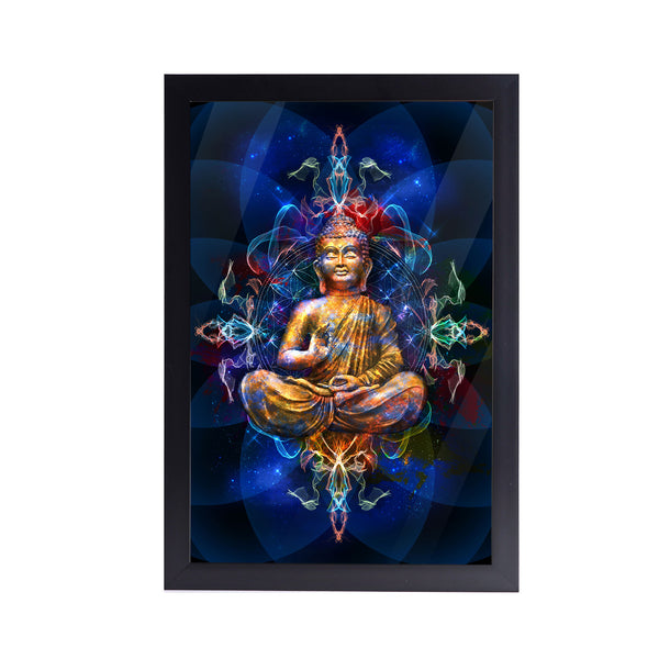 Meditation Lord Buddha Acrylic Art Print with Frame