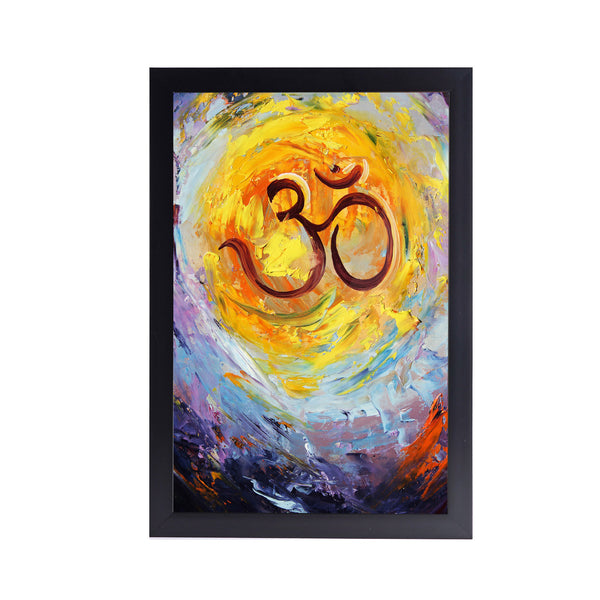 Om Religious Acrylic Art Print with Frame