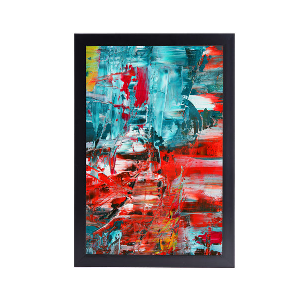 Contemporary Bright Texture Acrylic Art Print with Frame