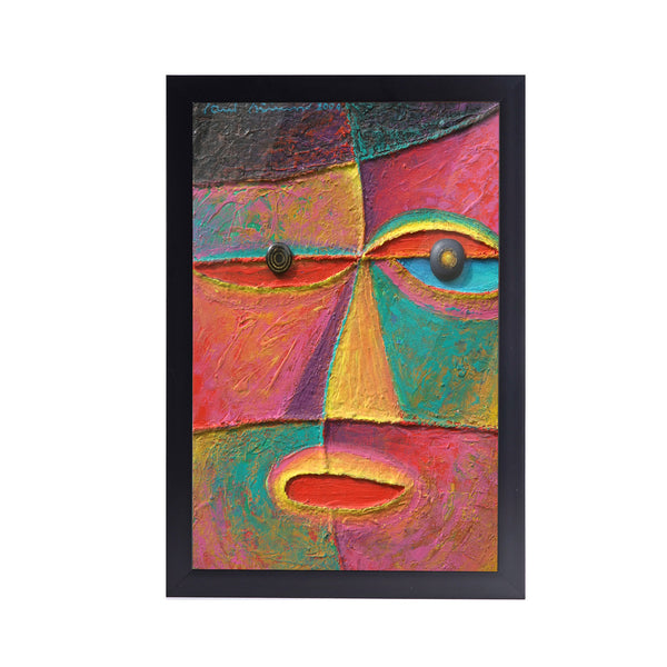 Human Face Acrylic Art Print with Frame