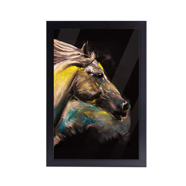 Horse Front Pose Acrylic Art Print with Frame