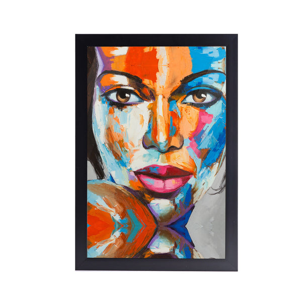 Girl Face Acrylic Art Print with Frame