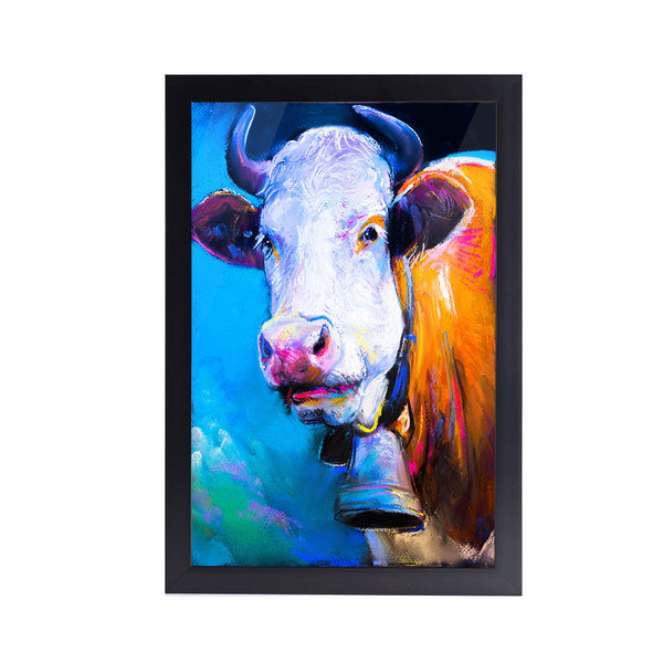 Cow Modern Acrylic Art Print with Frame