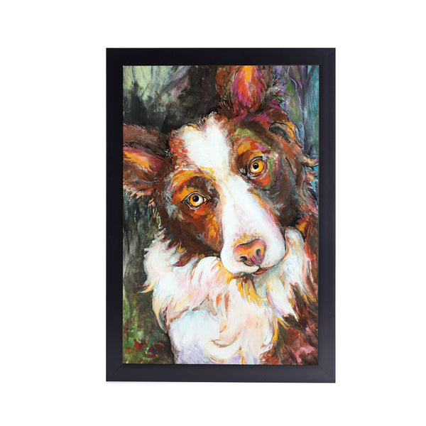 Said Face Dog Acrylic Art Print with Frame