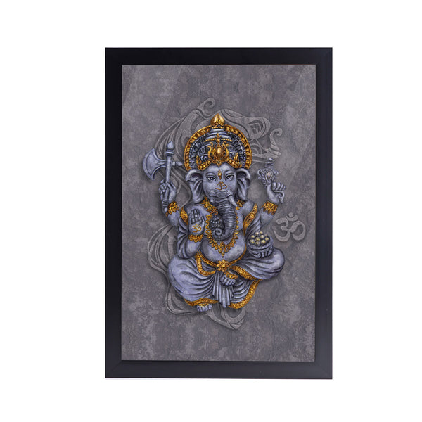 Lord GaneshJi Acrylic Art Print with Frame