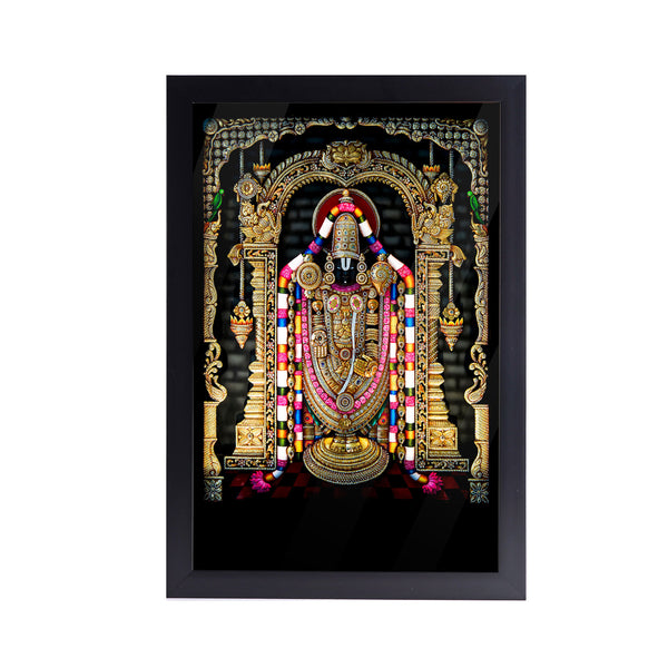 Tirupati Balaji Mural Acrylic Art Print with Frame