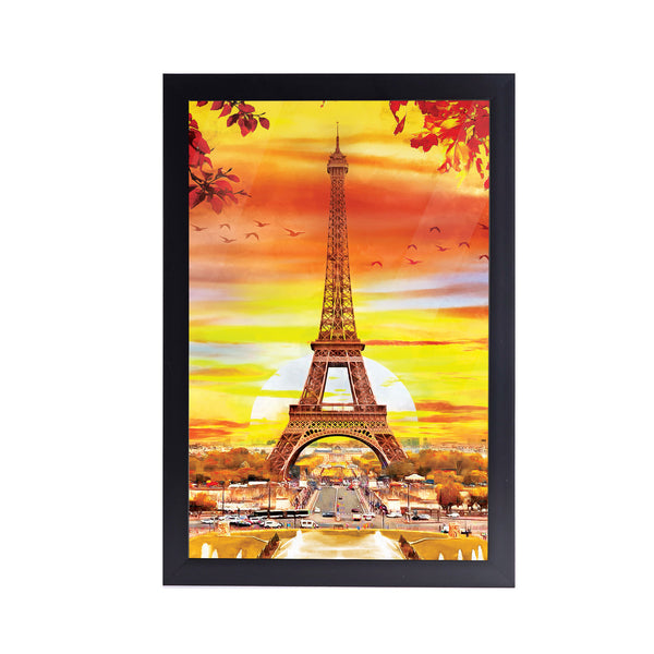 Oil Painting of Eiffel Tower Acrylic Art Print with Frame