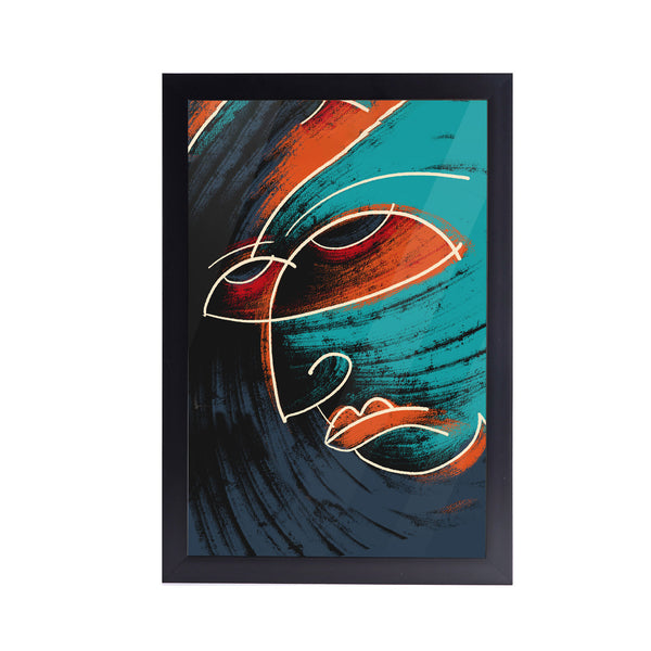 Free Style Face Acrylic Art Print with Frame