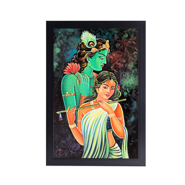 Lord Radha Krishna Acrylic Art Print with Frame