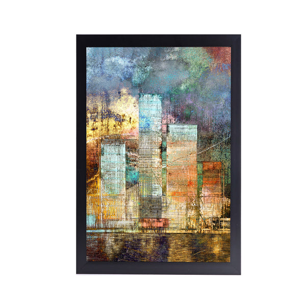 Urban Skyscrapers Acrylic Art Print with Frame