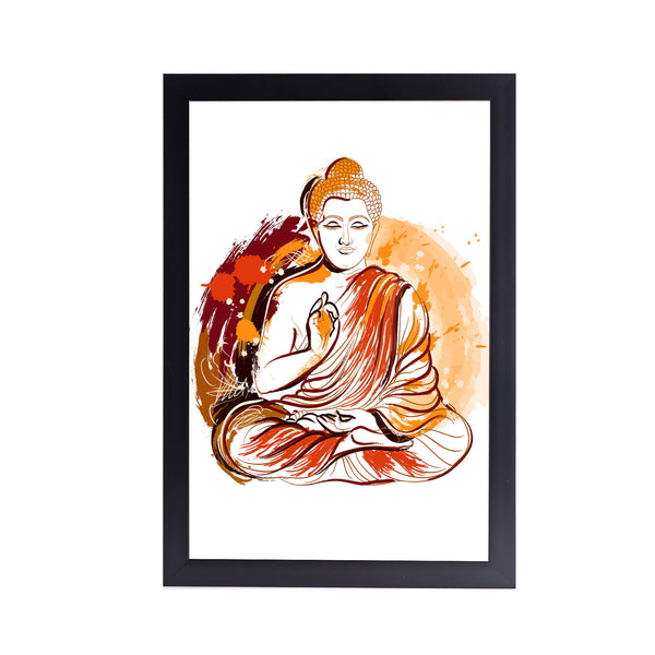 Buddha Vintage Acrylic Art Print with Frame