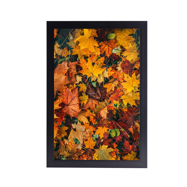 Colorful Leaves Acrylic Art Print with Frame