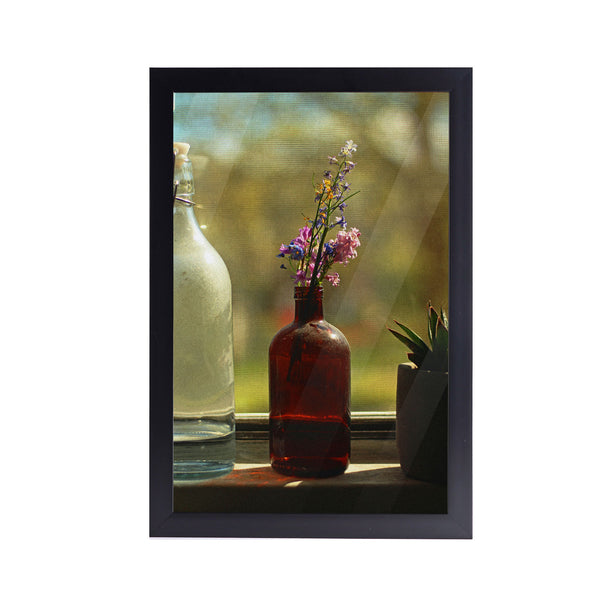 Oil Painting Flowers Acrylic Art Print with Frame