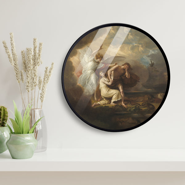 Adam And Eve Of Paradise Acrylic Art Print with Metal Ring