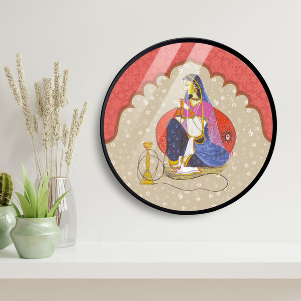 Rajasthani miniature Acrylic Art Print with Metal Ring