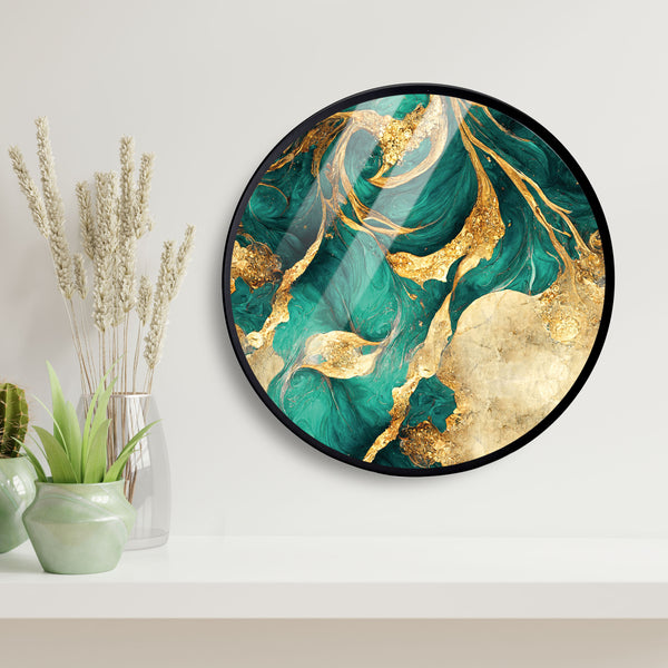 Galaxy Seascape Pattern Acrylic Art Print with Metal Ring