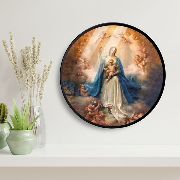 Madonna and the Baby Jesus Acrylic Art Print with Metal Ring